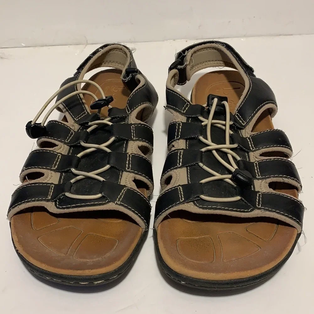boc black sandals built in lace 10M